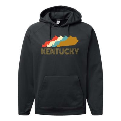 Vintage Kentucky Home State  I Love Kentucky Performance Fleece Hoodie