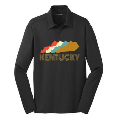 Vintage Kentucky Home State  I Love Kentucky Silk Touch Performance Long Sleeve Polo