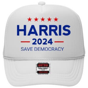 Vote Kamala Harris For Presidential Election 2024 Democratic High Crown Mesh Back Trucker Hat