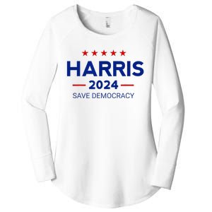 Vote Kamala Harris For Presidential Election 2024 Democratic Women's Perfect Tri Tunic Long Sleeve Shirt