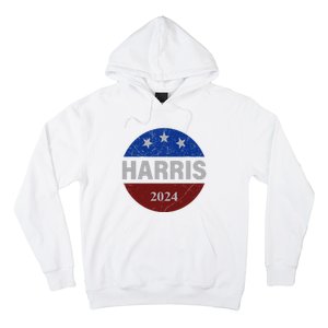 Vote Kamala Harris For President 2024 Button Usa Flag Hoodie