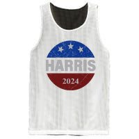 Vote Kamala Harris For President 2024 Button Usa Flag Mesh Reversible Basketball Jersey Tank