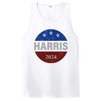 Vote Kamala Harris For President 2024 Button Usa Flag PosiCharge Competitor Tank