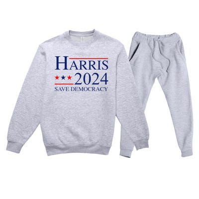 Vote Kamala Harris For President 2024 Election Democratic Premium Crewneck Sweatsuit Set