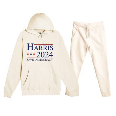 Vote Kamala Harris For President 2024 Election Democratic Premium Hooded Sweatsuit Set