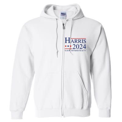 Vote Kamala Harris For President 2024 Election Democratic Full Zip Hoodie