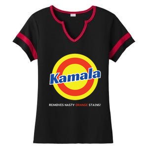 Vote Kamala Harris Removes Nasty Orange Stains Detergent Fun Ladies Halftime Notch Neck Tee