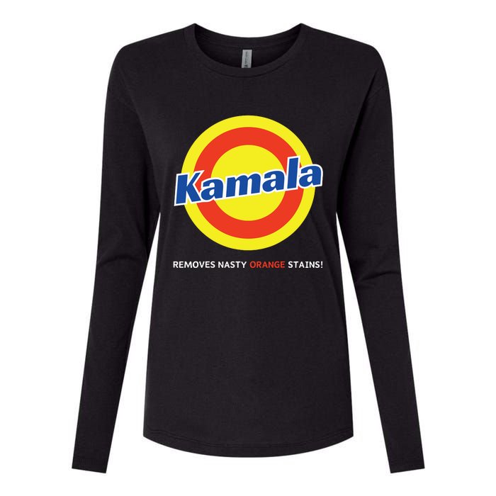 Vote Kamala Harris Removes Nasty Orange Stains Detergent Fun Womens Cotton Relaxed Long Sleeve T-Shirt