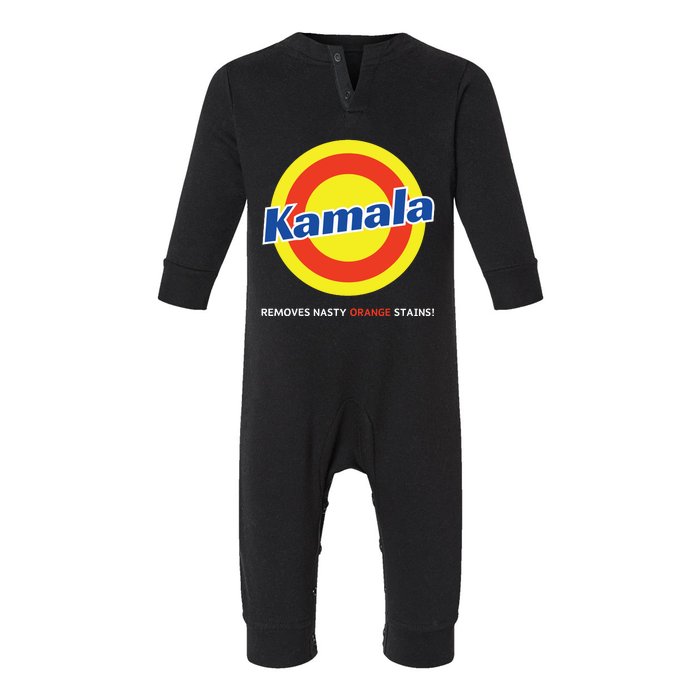 Vote Kamala Harris Removes Nasty Orange Stains Detergent Fun Infant Fleece One Piece