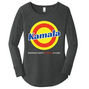 Vote Kamala Harris Removes Nasty Orange Stains Detergent Fun Women's Perfect Tri Tunic Long Sleeve Shirt