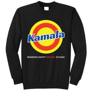 Vote Kamala Harris Removes Nasty Orange Stains Detergent Fun Tall Sweatshirt