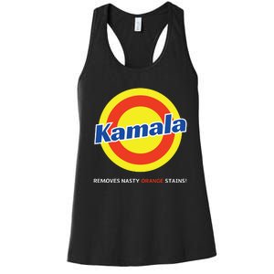 Vote Kamala Harris Removes Nasty Orange Stains Detergent Fun Women's Racerback Tank