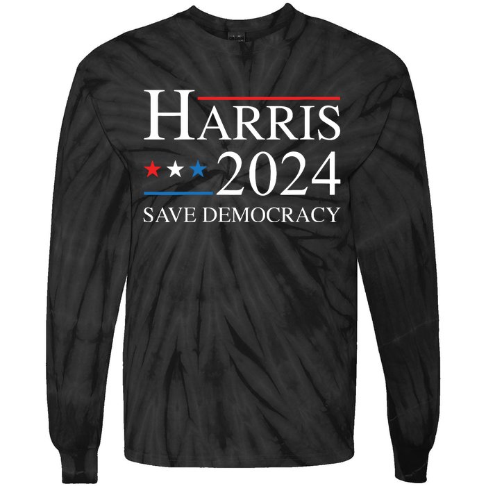 Vote Kamala Harris For President 2024 Election Democratic Tie-Dye Long Sleeve Shirt