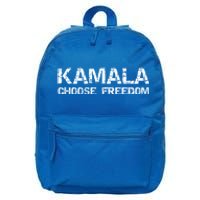 Vintage Kamala Harris Great Gift Election Kamala Choose Freedom Cute Gift 16 in Basic Backpack