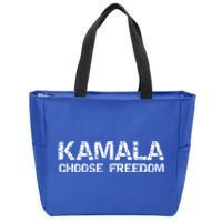 Vintage Kamala Harris Great Gift Election Kamala Choose Freedom Cute Gift Zip Tote Bag