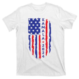 Vote Kamala Harris For President 2024 Election Usa Flag President Kamalaharris T-Shirt