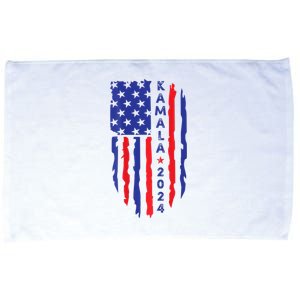 Vote Kamala Harris For President 2024 Election Usa Flag President Kamalaharris Microfiber Hand Towel