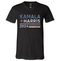 Vintage Kamala Harris 2024 For President Election Campaign V-Neck T-Shirt