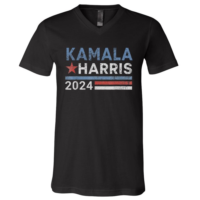 Vintage Kamala Harris 2024 For President Election Campaign V-Neck T-Shirt