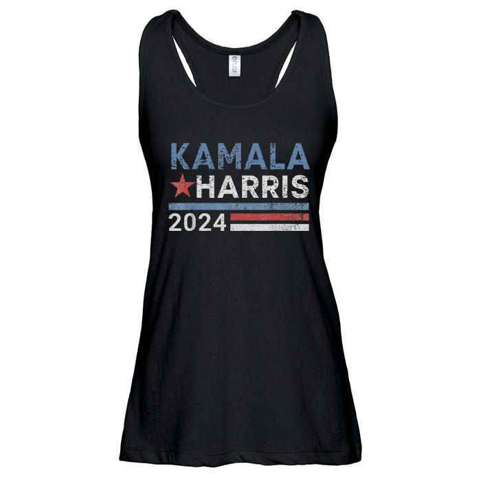 Vintage Kamala Harris 2024 For President Election Campaign Ladies Essential Flowy Tank