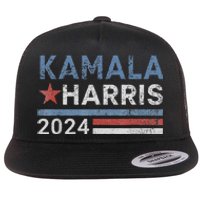 Vintage Kamala Harris 2024 For President Election Campaign Flat Bill Trucker Hat