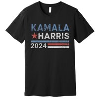 Vintage Kamala Harris 2024 For President Election Campaign Premium T-Shirt