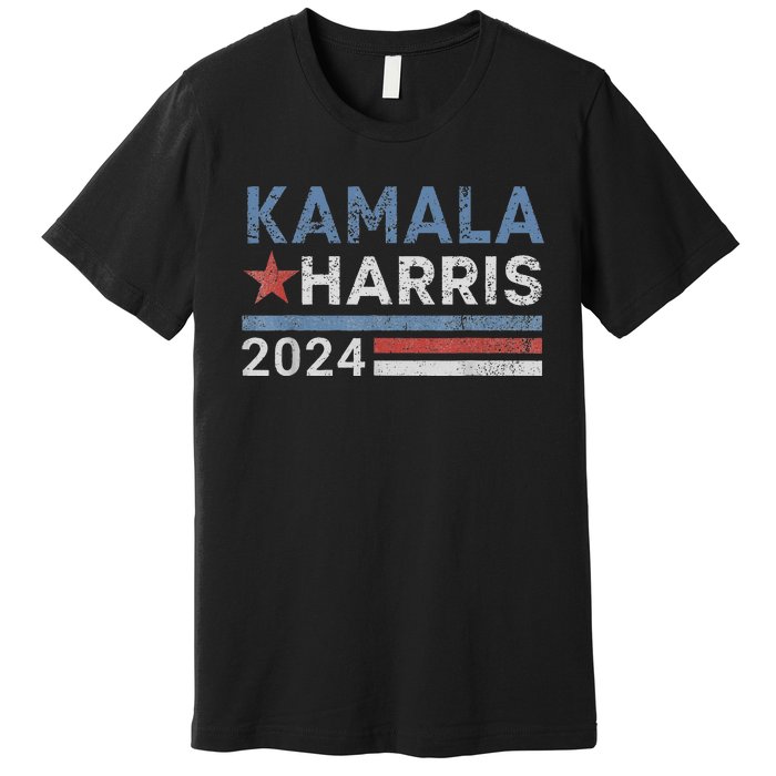 Vintage Kamala Harris 2024 For President Election Campaign Premium T-Shirt