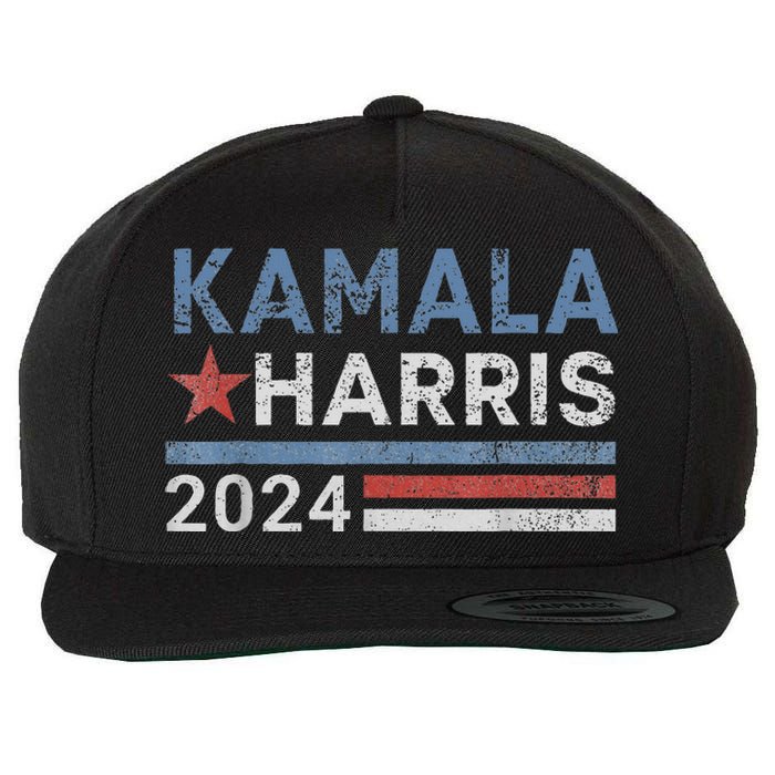 Vintage Kamala Harris 2024 For President Election Campaign Wool Snapback Cap