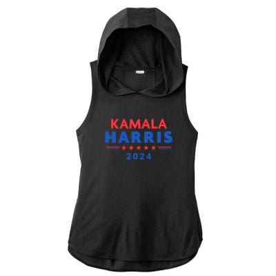 Vote Kamala Harris For President 2024 Election Ladies PosiCharge Tri-Blend Wicking Draft Hoodie Tank