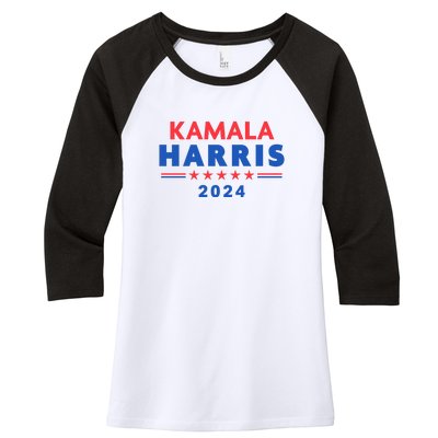 Vote Kamala Harris For President 2024 Election Women's Tri-Blend 3/4-Sleeve Raglan Shirt