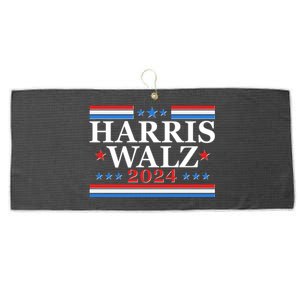 Vote Kamala Harris Tim Walz 2024 Election Large Microfiber Waffle Golf Towel