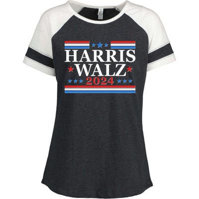 Vote Kamala Harris Tim Walz 2024 Election Enza Ladies Jersey Colorblock Tee