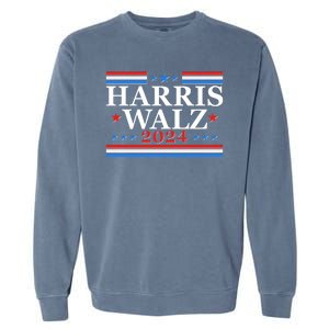 Vote Kamala Harris Tim Walz 2024 Election Garment-Dyed Sweatshirt