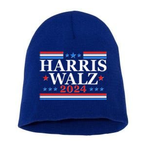 Vote Kamala Harris Tim Walz 2024 Election Short Acrylic Beanie