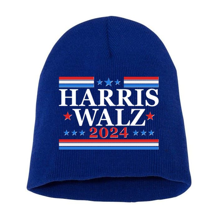 Vote Kamala Harris Tim Walz 2024 Election Short Acrylic Beanie