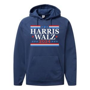 Vote Kamala Harris Tim Walz 2024 Election Performance Fleece Hoodie