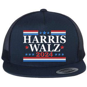 Vote Kamala Harris Tim Walz 2024 Election Flat Bill Trucker Hat