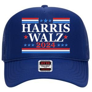 Vote Kamala Harris Tim Walz 2024 Election High Crown Mesh Back Trucker Hat