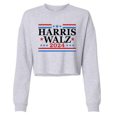 Vote Kamala Harris Tim Walz 2024 Election Cropped Pullover Crew