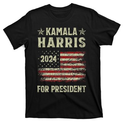 Vintage Kamala Harris 2024 For President Election Campaign Gift T-Shirt