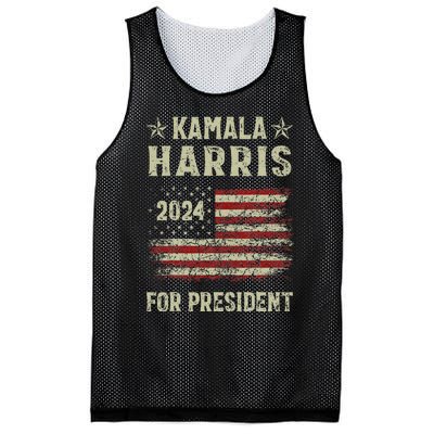 Vintage Kamala Harris 2024 For President Election Campaign Gift Mesh Reversible Basketball Jersey Tank