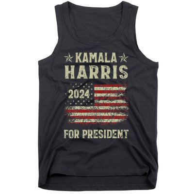 Vintage Kamala Harris 2024 For President Election Campaign Gift Tank Top