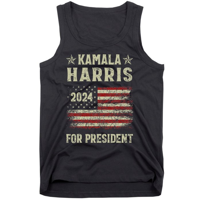 Vintage Kamala Harris 2024 For President Election Campaign Gift Tank Top