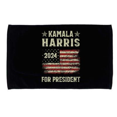 Vintage Kamala Harris 2024 For President Election Campaign Gift Microfiber Hand Towel