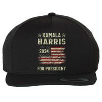 Vintage Kamala Harris 2024 For President Election Campaign Gift Wool Snapback Cap