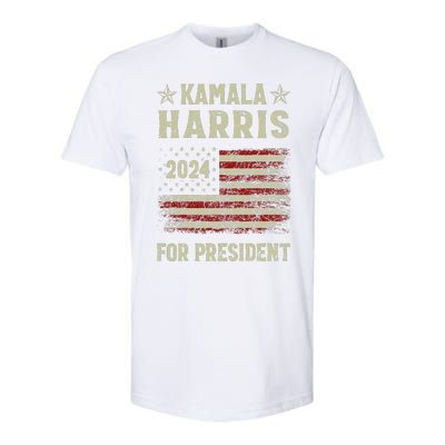 Vintage Kamala Harris 2024 For President Election Campaign Gift Softstyle CVC T-Shirt