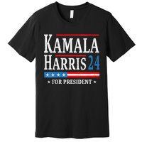 Vintage Kamala Harris 2024 For President Election Campaign Premium T-Shirt