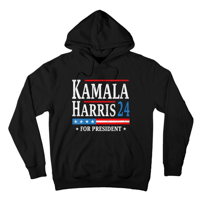 Vintage Kamala Harris 2024 For President Election Campaign Tall Hoodie