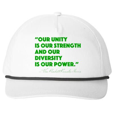 Vp Kamala Harris Quote Snapback Five-Panel Rope Hat