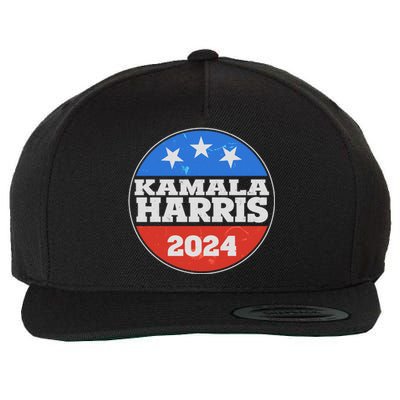 Vintage Kamala Harris 2024 Election Emblem Wool Snapback Cap